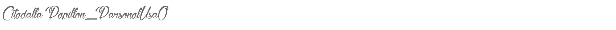 Sample characters Citadelle Papillon Font